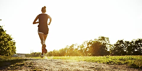 Young woman running, Sweden.